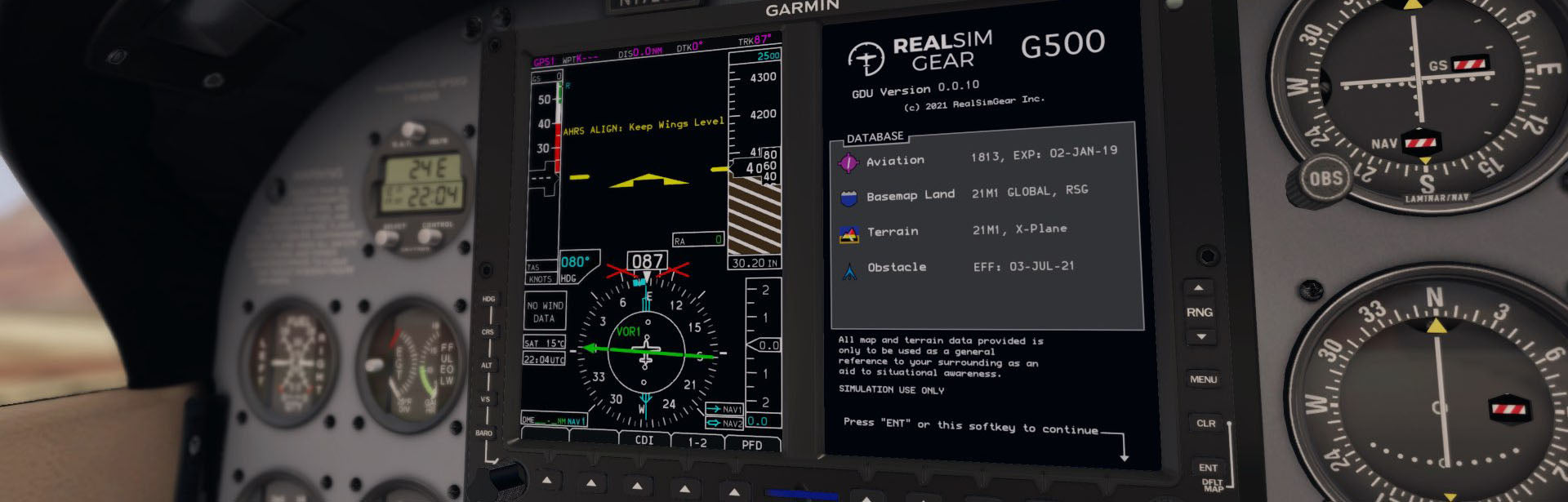 Coming Soon - RealSimGear G500 add-on for X-Plane
